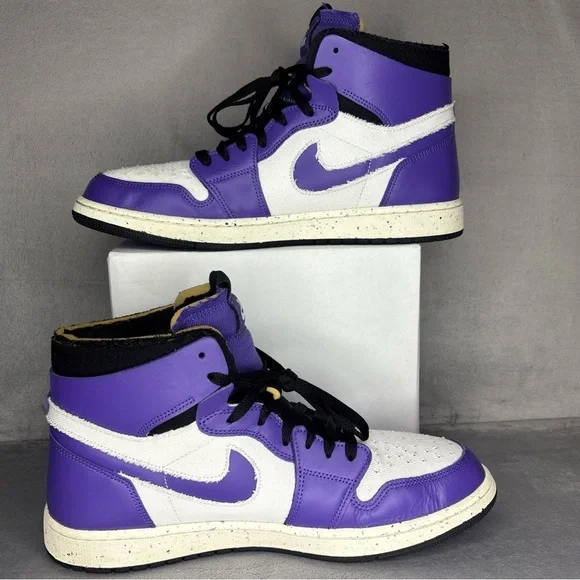 Nike Air Jordan 1 High Zoom Purple White Size 13 CT0978-501 Mens - Picture 2 of 9
